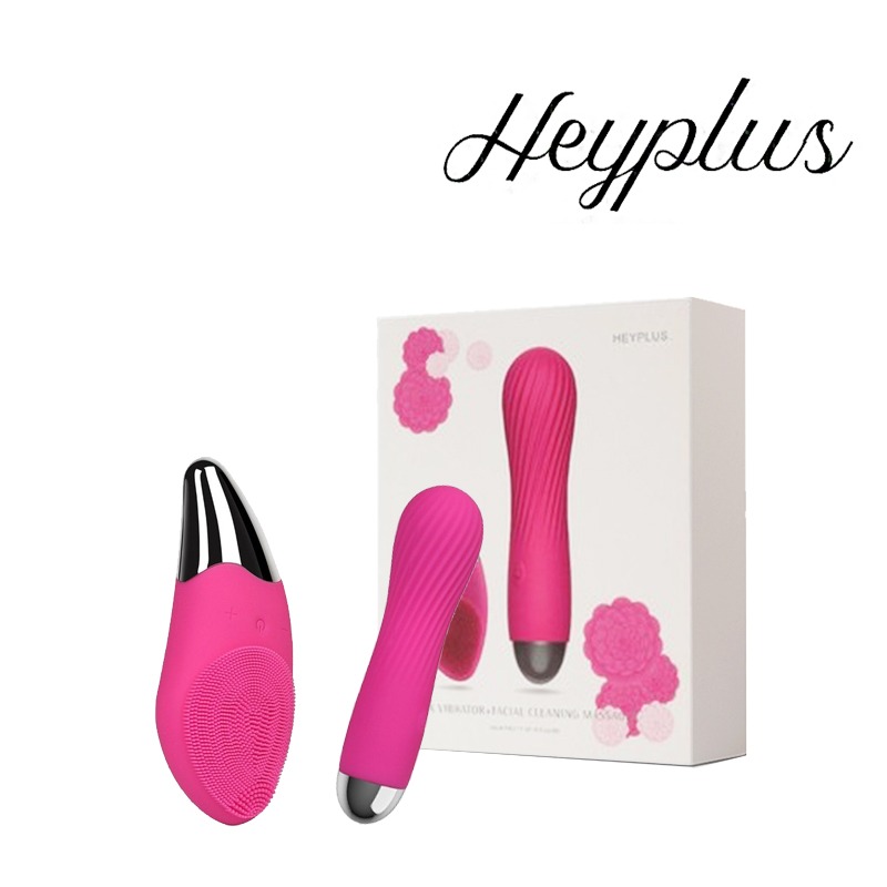 Heyplus (헤이플러스) - 얼굴 클렌징 마사지기를 하나 더! 오로라 (Vibrator + Facial Cleansing Massager)