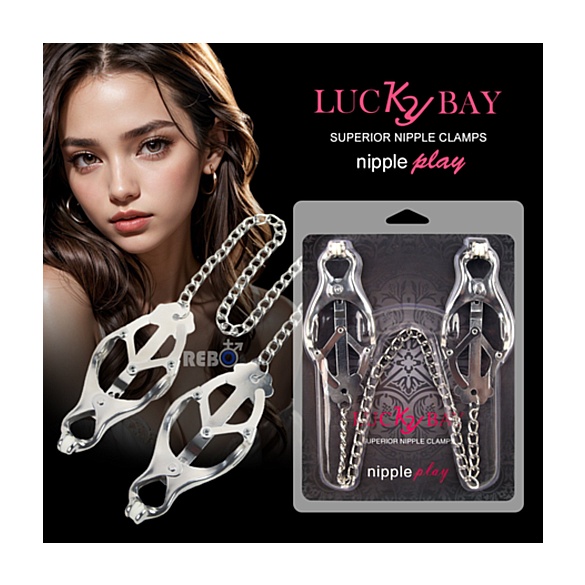 [REBO]럭키베이 니플플레이_실버