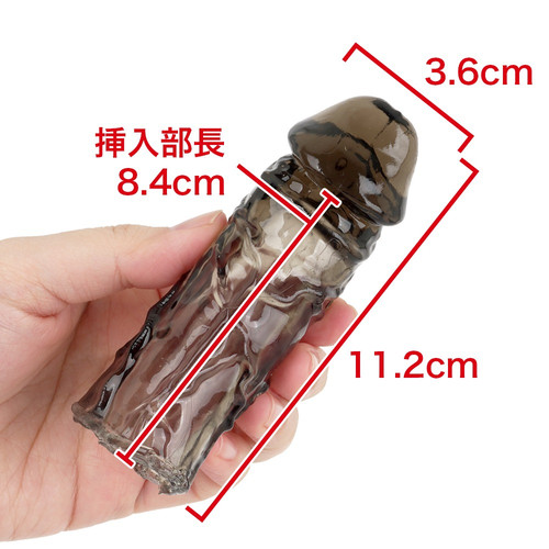 손가락 딜도 투명 블랙 (일본정품)